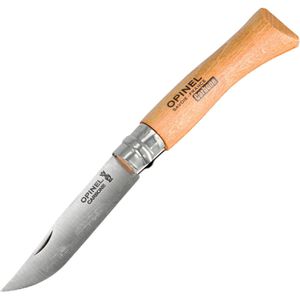 Opinel Klappmesser No.9 Carbon, Zweihandmesser, 9cm Klingenlänge, braun