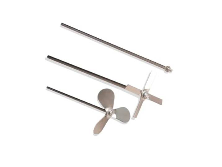 Labor-Propellerrührer Mit 3/4-Blatt-Paddel-Rührstabsatz Lab Edelstahl 3/4-Blatt-Propeller-Rührstab, Rührpaddel-Set For Mixer(Four blade 80mm)