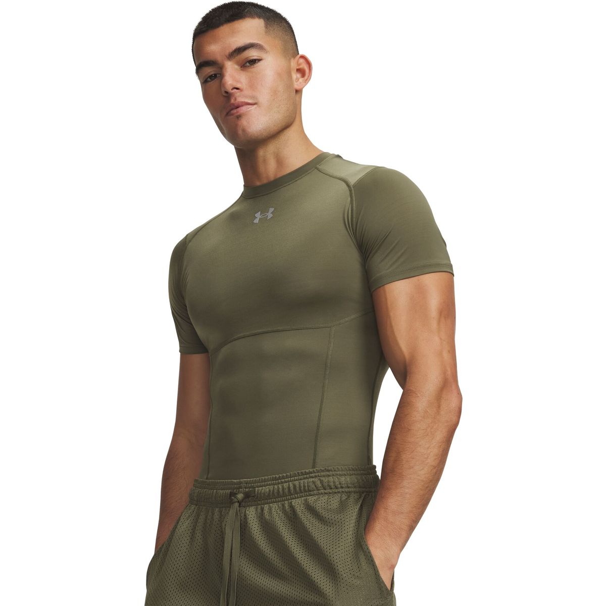 Under Armour HG Elite Comp SS green reflective (390) XS 6015382-390007