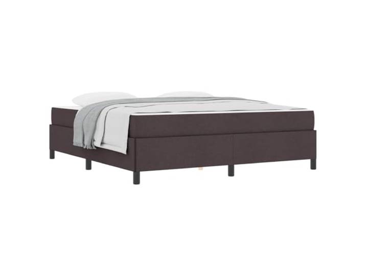 KKgypkn Boxspringbett mit Matratze 180x200 cm, Dunkelbraun, Stoffbezug, mittelfeste Taschenfederkernmatratze, Schaumfüllung, Stabiler Lattenrost, modernes Design