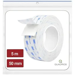 Quadrios, Klebeband, 26SA167 26SA167 Doppelseitiges Klebeband Weiss (L x B) 5 m x 50 mm 5 m (50 mm)
