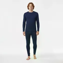 trends4cents Trends4Cents Gaubert Herren Thermo-Unterwäsche Set , Größe M – mit Merinowolle Navy