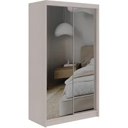 SCHWEBETÜRENSCHRANK 120 - DUBROWNIK - Kaschmir mit Spiegel