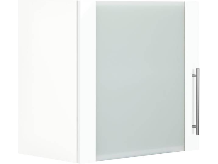 Glashängeschrank WIHO KÜCHEN Cali , weiß (front: weiß glanz, korpus: weiß), B:60cm H:56,5cm T:35cm, Schränke, Glashängeschrank, Front mit Glaseinsatz