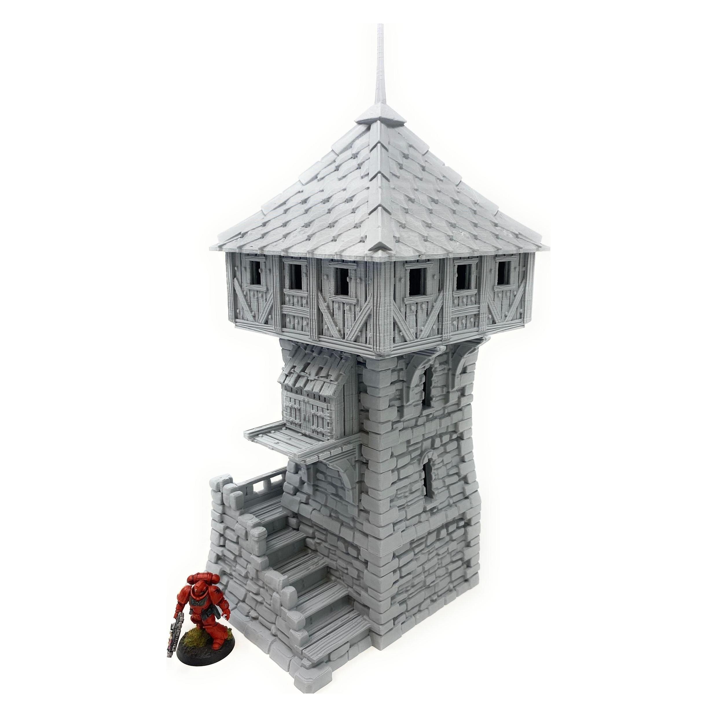 Feldherr FROST DEFENSETOWER - 3D-gedruckter Verteidigungsturm für Tabletop-Miniaturen - Bemalbar und hochdeta (Kunststoff) (FROST_DEFENSETOWER)