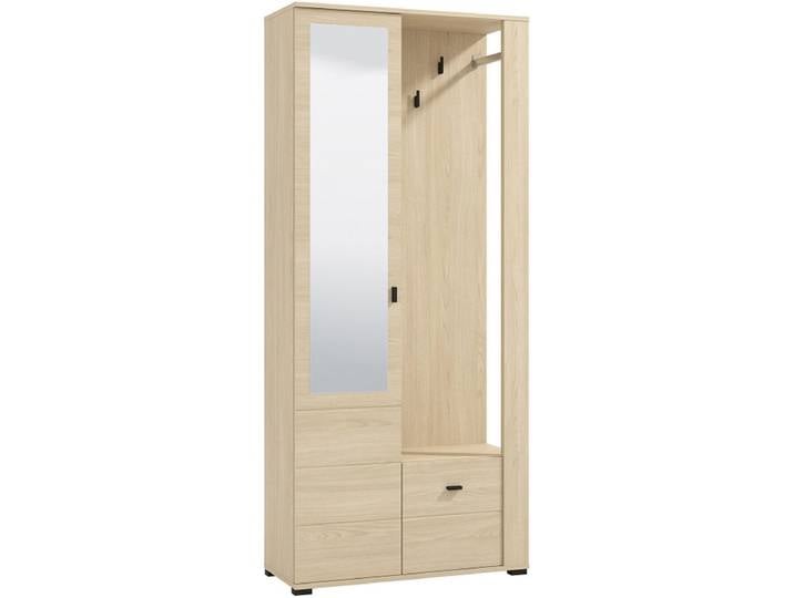 Garderobe DRAKE 86.2x35.2x197.2cm eiche gebleicht