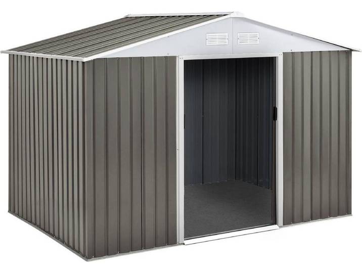 Gerätehaus aus Metall \ Dallas\ - 5,29 m2 (4,83 m2 Bodenfläche) - Taupe