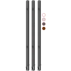 TraumGarten Torpfosten-Set 3fach zum Einbetonieren Torhöhe 180 cm