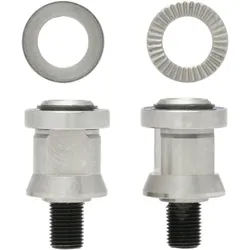 Surly Trailer Hitch Mount Axle Nuts Nuts Fahrradanhänger Kupplung für 10x1 Achsen und Troll/Ogre/ECR, silver
