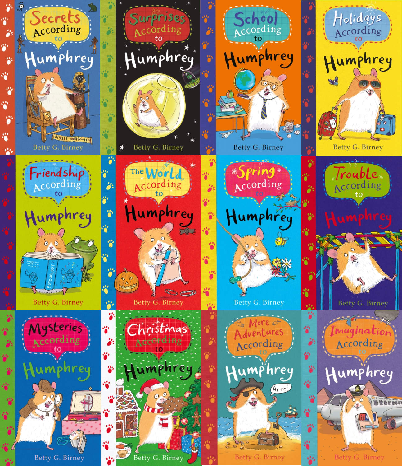 Faber According to Humphrey the Hamster Series 12 Books Collection Set by Betty G. Birney   Children’s School Adventure Chapter Books