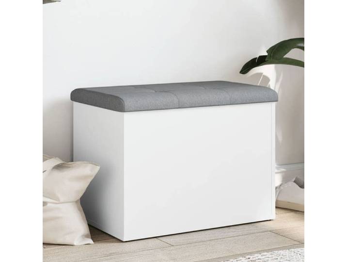 SALE 2025 Banc du couloir - Banc de rangement - blanc 62x42x45 cm - bois d'ingénierie 16 12 Kg 8962