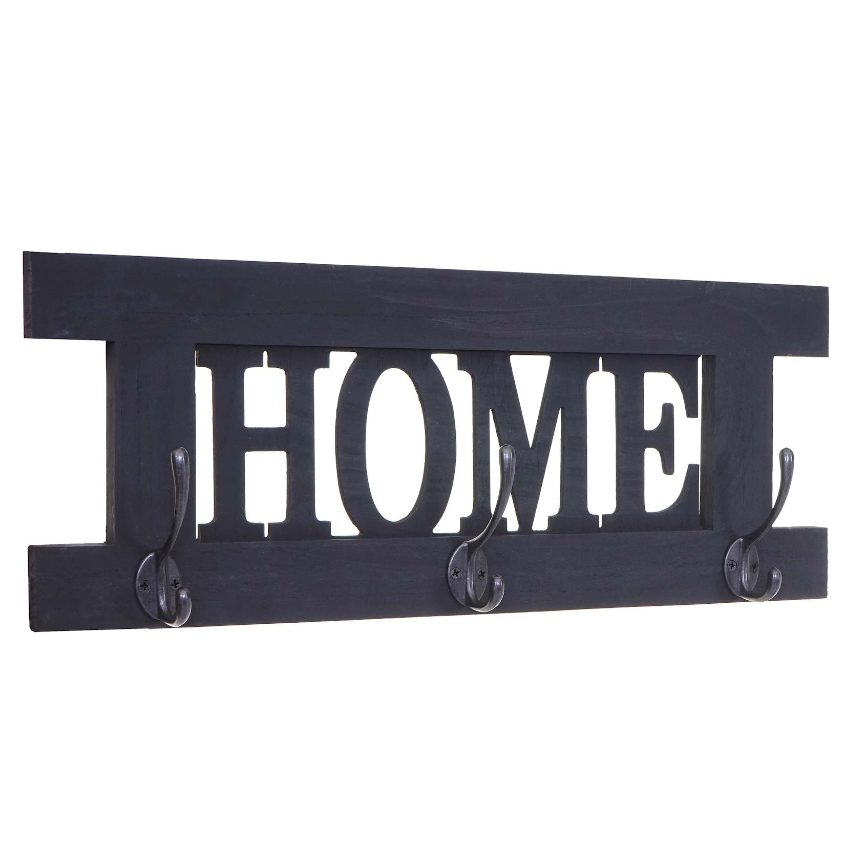 Wandgarderobe MCW-C60 Home, Garderobe Garderobenpaneel, Shabby-Look Vintage 55x21cm ~ dunkelgrau