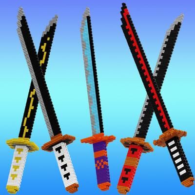Smart Shopping Spot Samurai Sword Building Blocks Kit Build Your Own Ninja Blade Katana Or Butterfly Nichirin Knife With Japanese Anime c