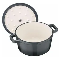 Moneta Auflaufform Set 2 Griffe 14cm mit, Pfanne + Kochtopf, Schwarz, Grau