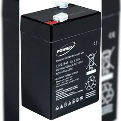 Powery Blei-Gel-Akku für Reinigungsmaschinen Rasenmäher 6V 4,5Ah (ersetzt auch 4Ah 5Ah)