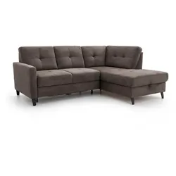sit & more Ecksofa Valona Stoff Braun Espresso