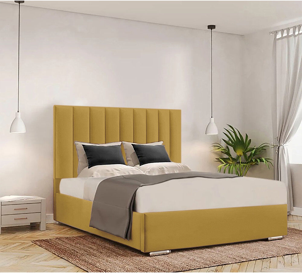 Ivy Bronx Caylob Upholstered Bed Turmeric Kingsize (5')