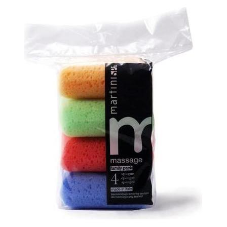 Martini Spa MartiniSPA Farbige Massage Soft Square Schwämme Familiengrösse 37g - 4er Pack (MARTINI SPA)