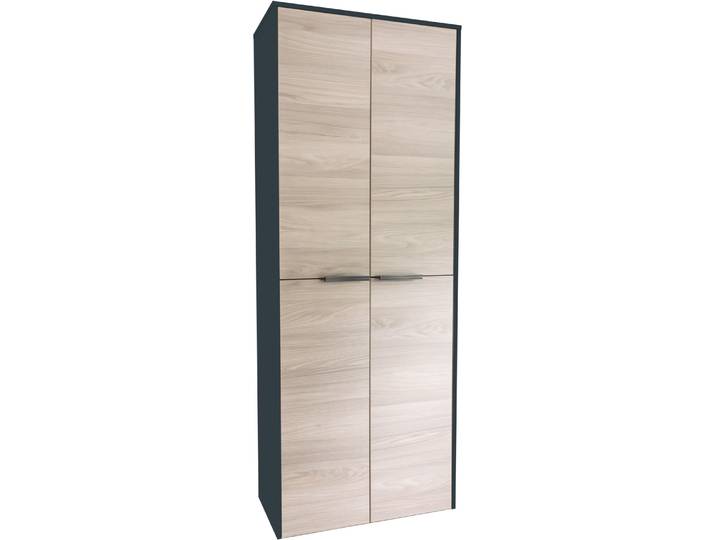 Hochschrank WELLTIME Novara , transparent (weiß, neutral), B:62,8cm H:163,3cm T:32cm, Holzwerkstoff, Schränke, Hochschrank