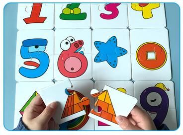 Smart Shopping Spot Educational Puzzle Toy For Kids, Matching Card Game, Baby Cognitive Fruit Animal Learning Montessori Puzzle number Shape