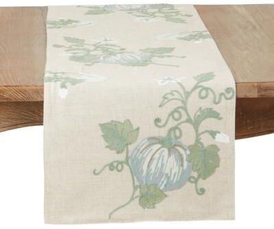 Saro Lifestyle "Pumpkin Harvest Table Runner - 16""x70"""