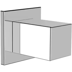 LAUFEN Quadriga Anschlussbogen, mit Rückflussverhinderer, Ausladung 42mm, 55x55mm, HF901159100000, Farbe: Chrom