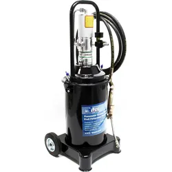 Wiltec, Kartuschenpistole + Fettpresse, Profi Fettpresse 12Liter Druckluft pneumatisch fahrbar Abschmierpresse Schmieren