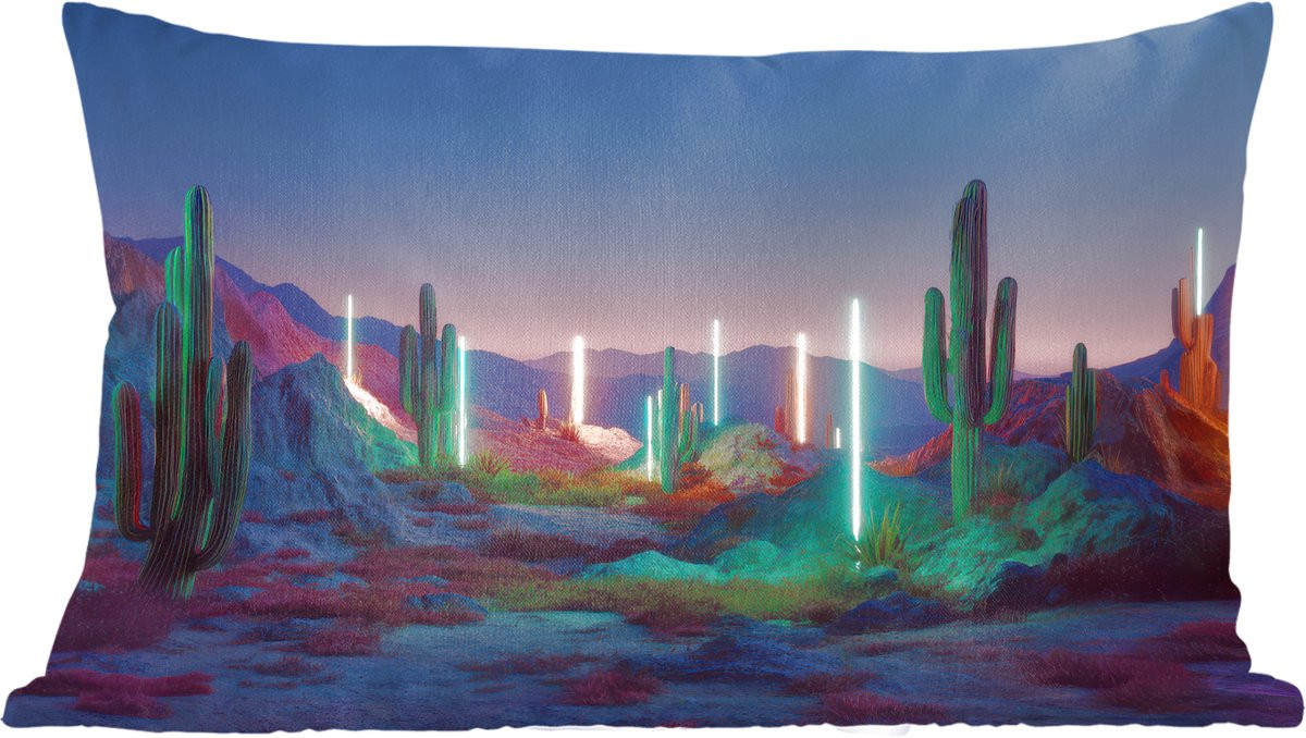 PillowMonkey Sierenkussen Cactus en Zonsondergang - 50 x 30 cm