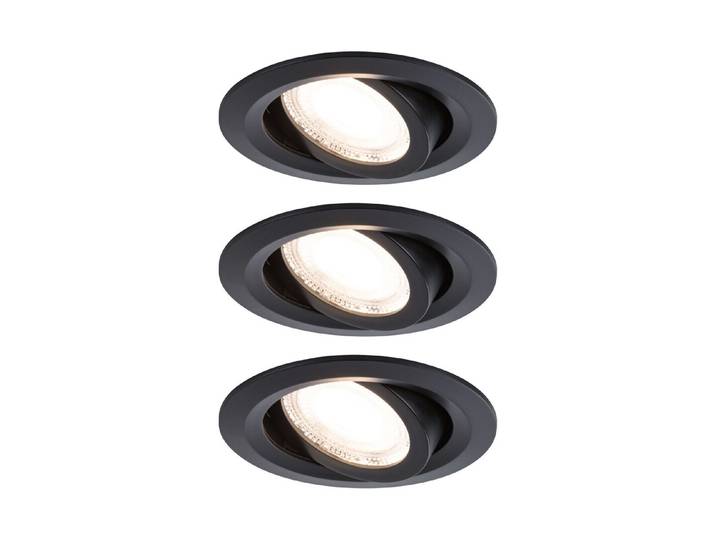 EBL FixedLED 3x4,6W 3000K Schwarz