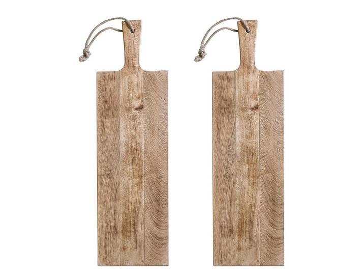 Butlers Tapasbrett (2er Set) La Bodega, Braun, Holz, 18x2x60 cm, Geschirr, Tischkultur & Serviergeschirr, Servierplatten