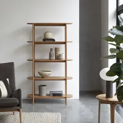 Bücherregal Rozenn aus massivem Eichenholz