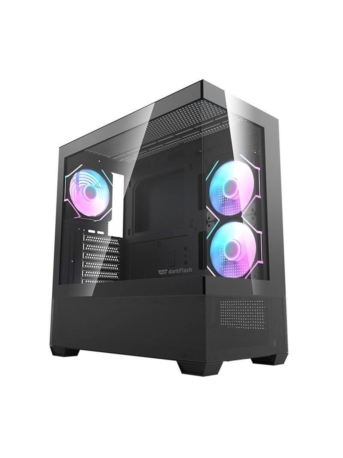 Darkflash DS900 AIR computer case (black) + 6 ARGB - Gehäuse - Miditower - Schwarz