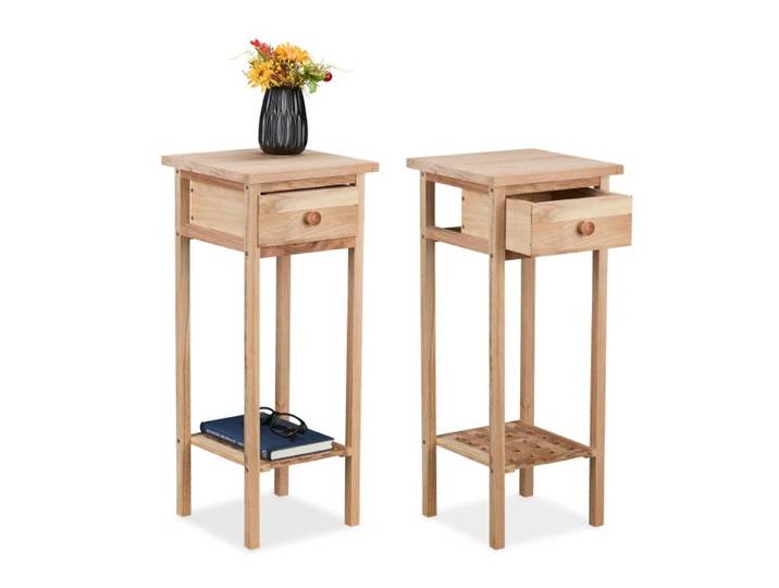 Relaxdays Telefontisch Holz 2er Set