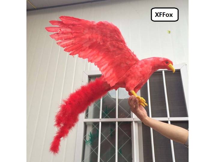 Modèle d'aigle rouge réaliste de 75 cm, simulation en mousse et plumes, ailes de oiseau, cadeau, grande taille XF0664