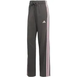 ADIDAS Damen Hose Essentials 3-Streifen Open-Hem French Terry, Größe S in Grau Grau