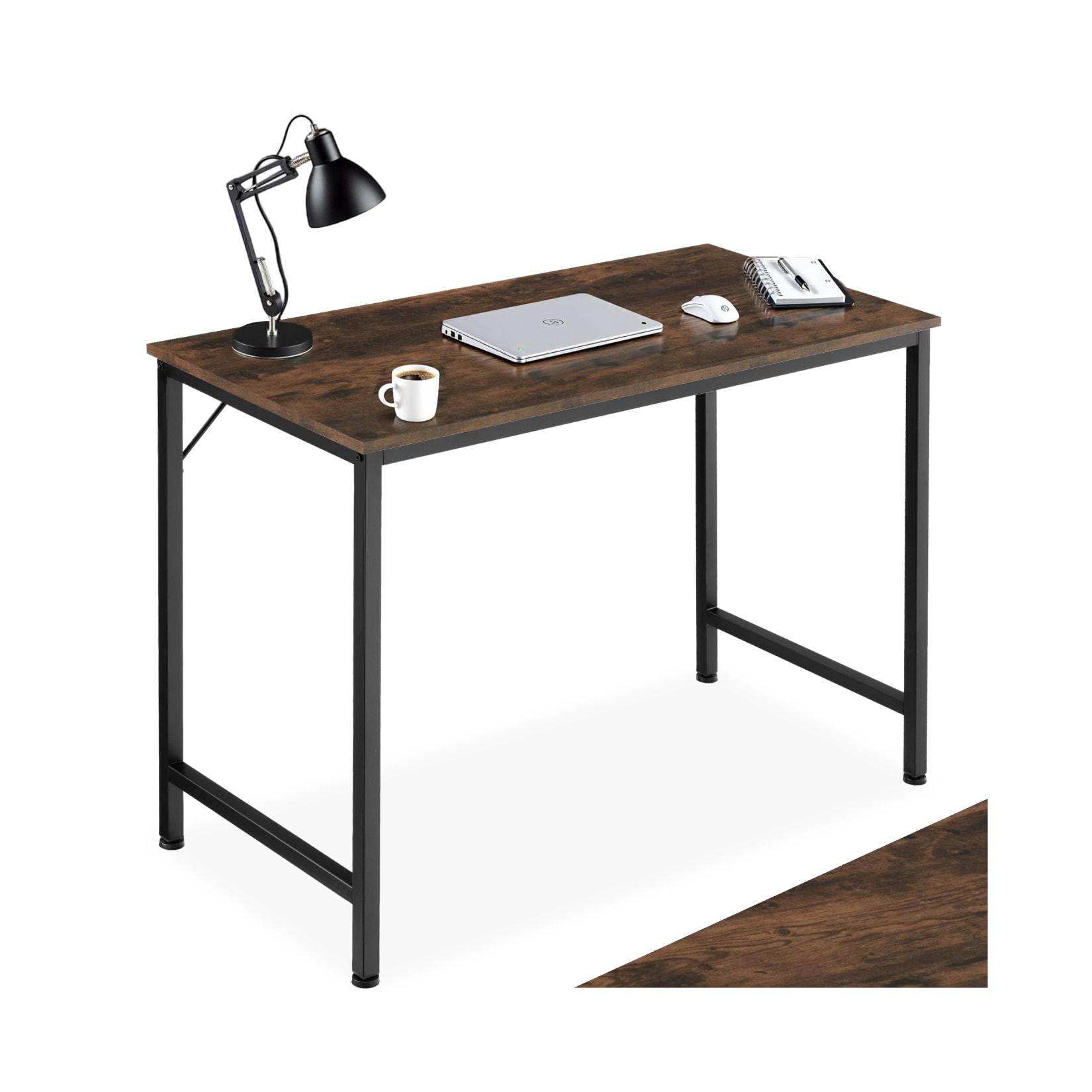 tectake® Schreibtisch, Industrial Style, große Beinfreiheit, Höhe 75,5 cm