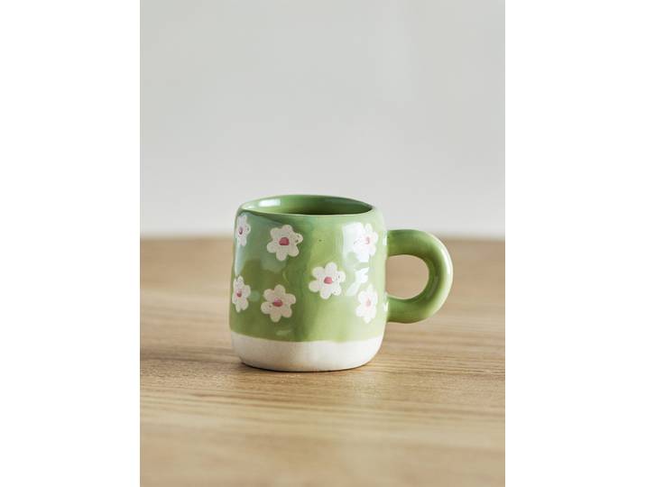 Mug Millie Fleur Ø 6cm Multicolore/Vert