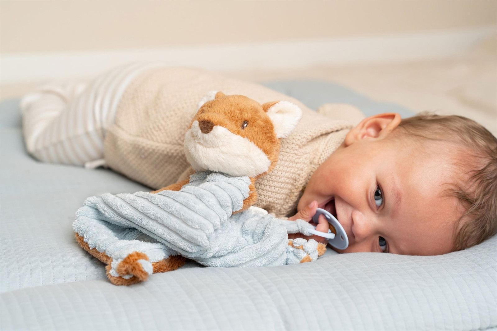 Little Dutch Knuffeldekentje Vos Bosvrienden Grijs