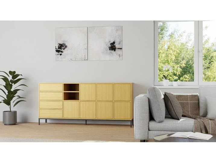 Zeitloses Sideboard nach Maß Echtholz Furnier Eiche geölt