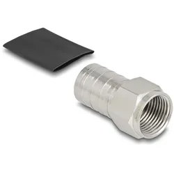 DELOCK F Stecker zum Crimpen RG-6 mit Schrumpfschlauch
