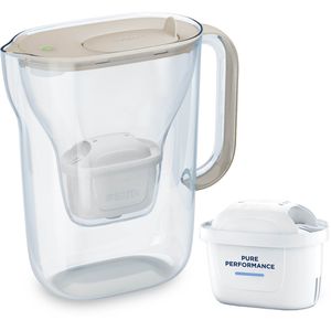Brita Wasserfilter-Kanne Style Essential, 2,4 Liter, aus Kunststoff, sand, inkl. 1 Filterkartusche