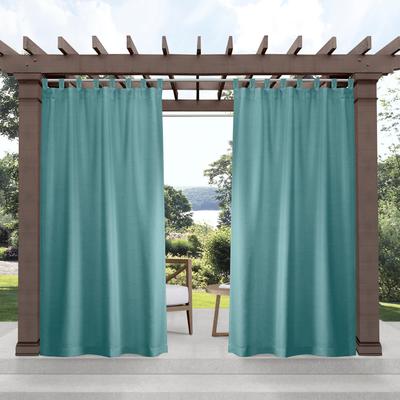ATI Home Indoor/Outdoor Solid Cabana Tab Top Curtain Panel Pair