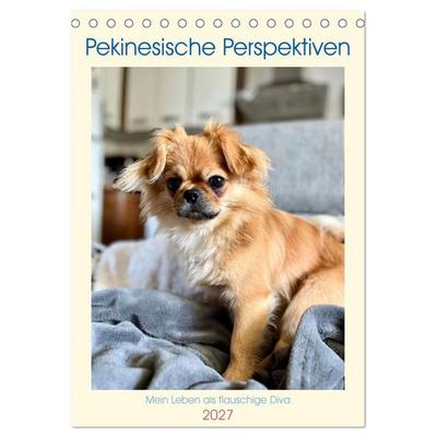 Pekinesische Perspektiven - Mein Leben als flauschige Diva (Tischkalender 2027 DIN A5 hoch), CALVENDO Monatskalender