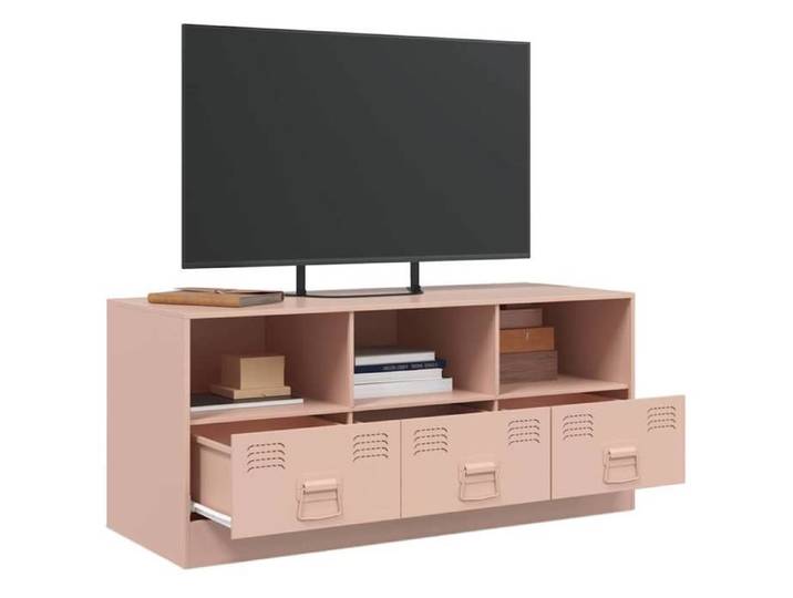 NEUF Armoire TV - Rose - Meuble TV - TABLE TV - rose 99x39x44 cm - acier TT4654