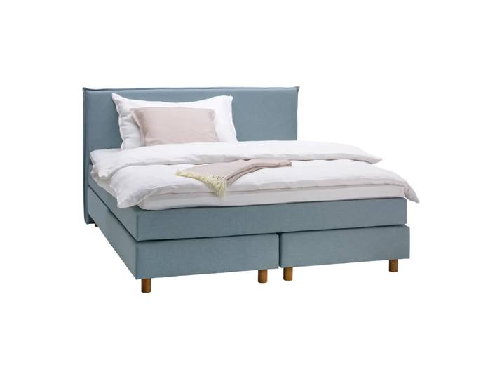 Boxspringbett Odin, 180x200 cm, Johann Jakob, pg , spy light blue grey , Textil