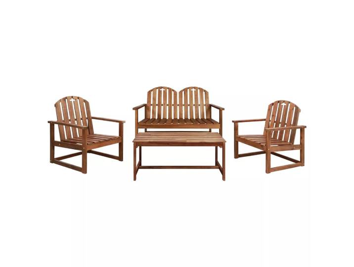 VidaXL - Sofa-set holz, One Size, Braun
