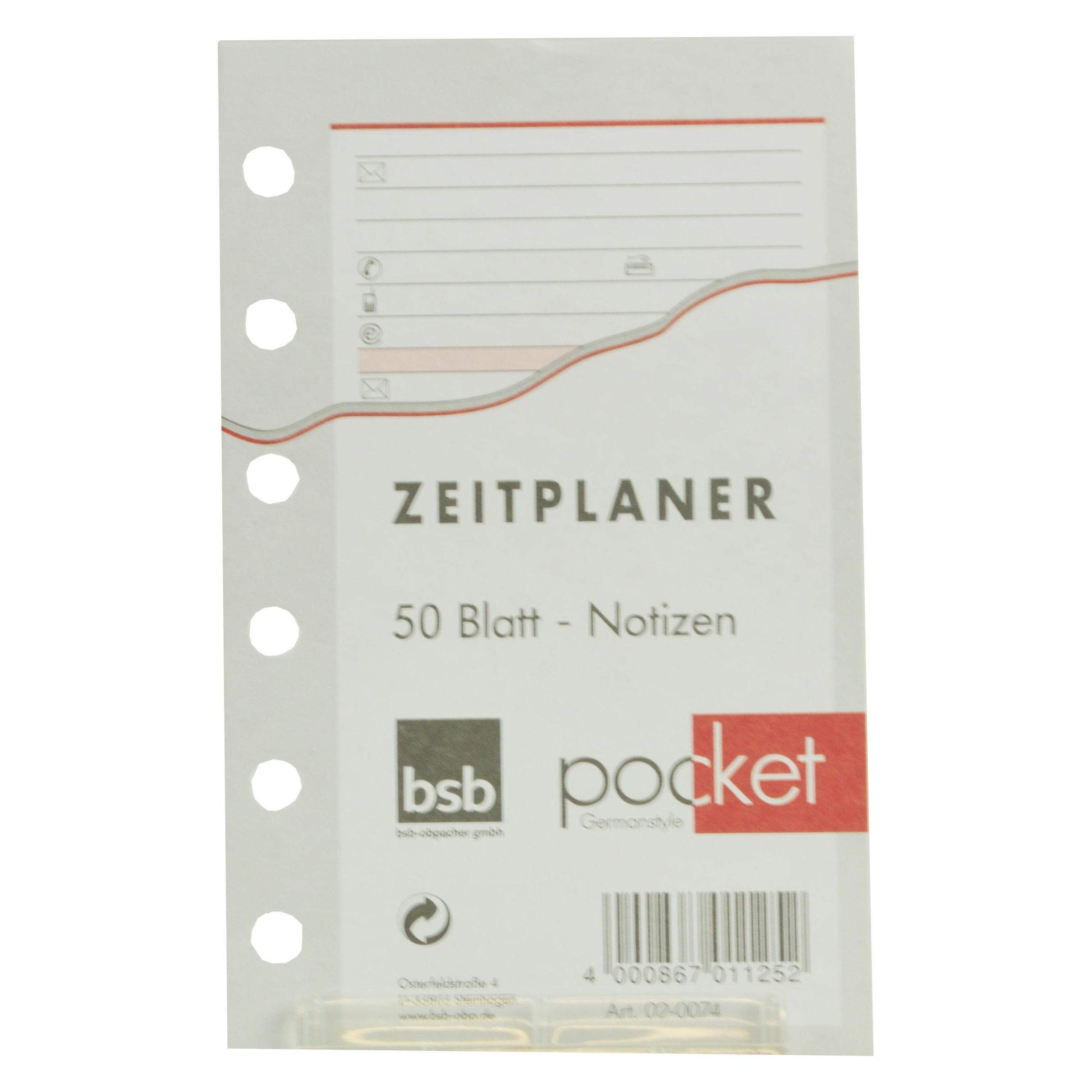 BSB-Obpacher Adresseinlagen ca. A7 50 Blatt (A7) (02-0074)