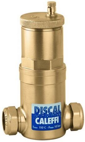 Caleffi Discal Mikroblasenabscheider 551002 22mm, Messing-Gehäuse, Klemmverschraubung