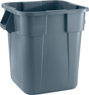 Rubbermaid Abfallbehälter Brute, eckig, L 550 x B 550 x H 572 mm, 105 l, Kunststoff, grau