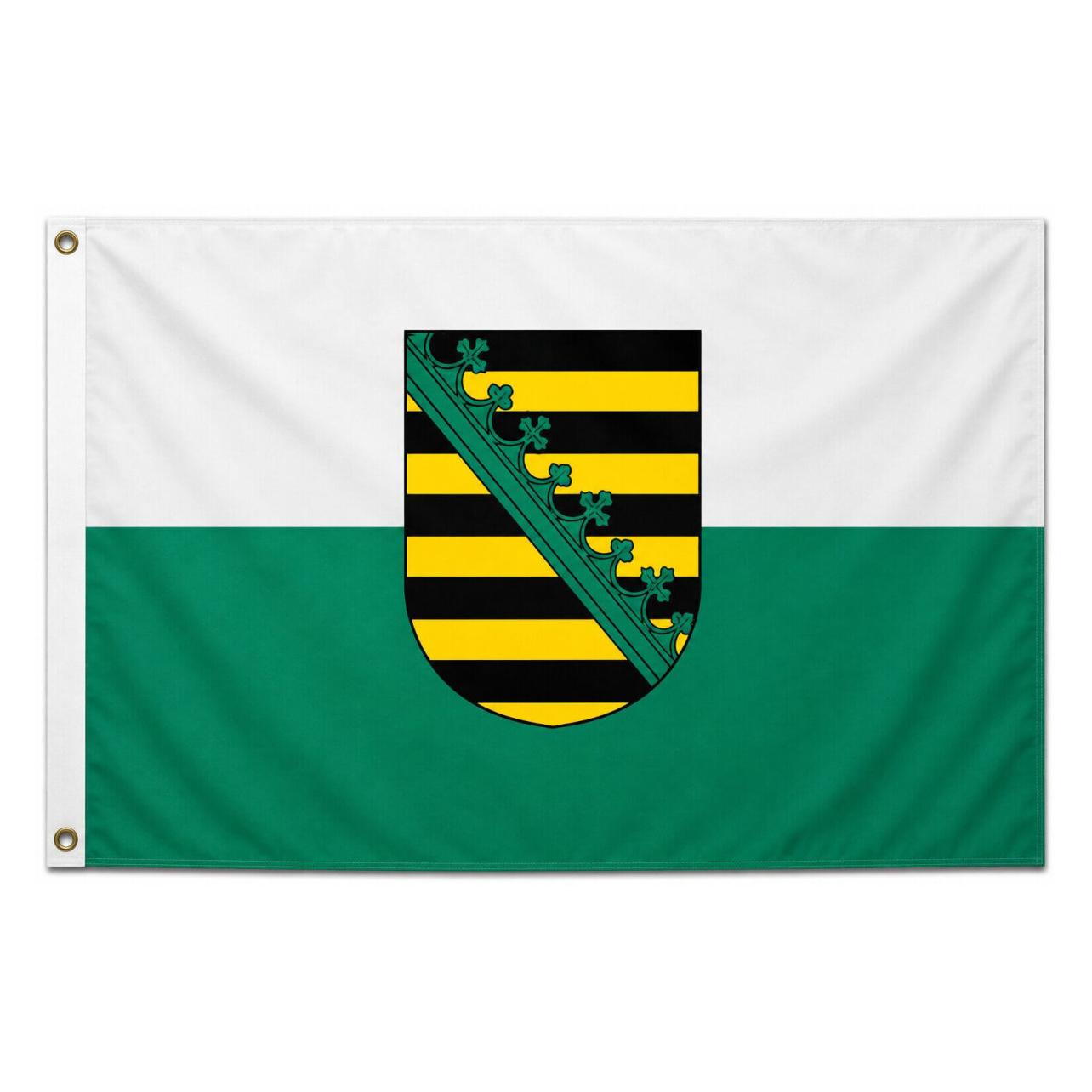trends4cents Flagge Sachsen 90 x 150 cm Fahne mit 2 Ösen 100g/m² Stoffgewicht Hissflagge Hissen (90 x 150 cm) (32205163)